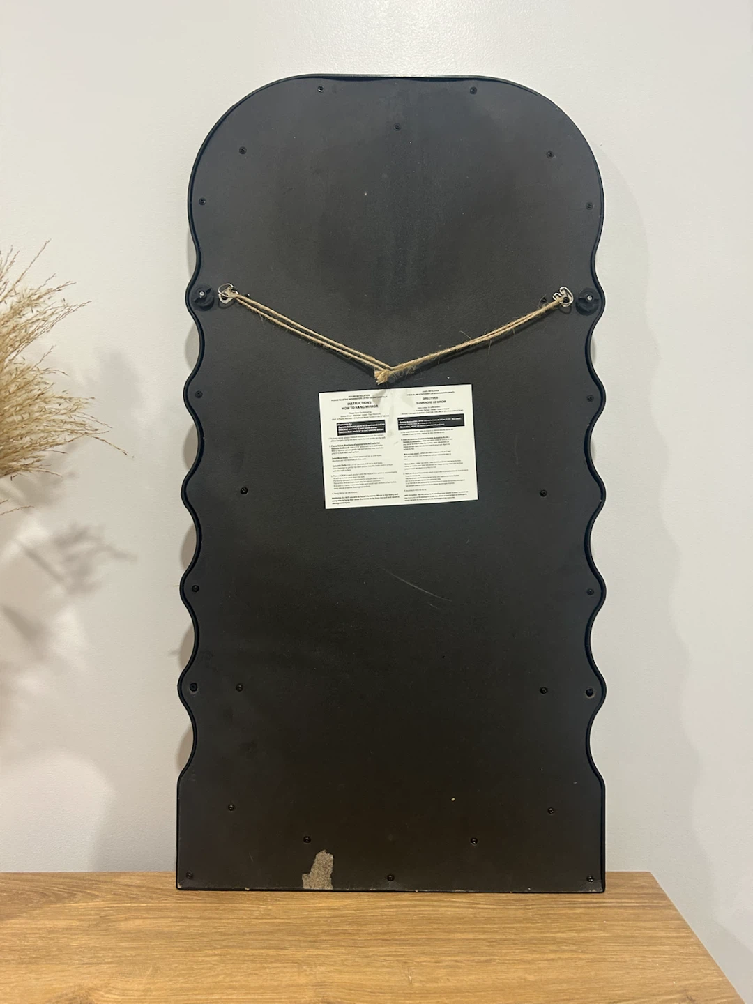 Black Wavy Tall Mirror - photo 2