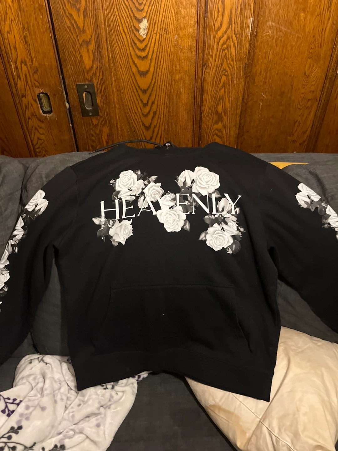Black Heavenly Roses Hoodie