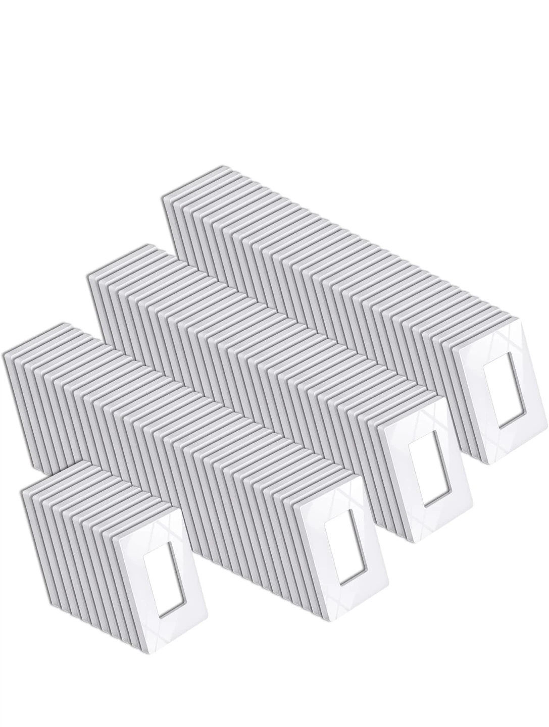 BESTTEN USWP6 Snow White Series Screwless Wall Plate 100 pack