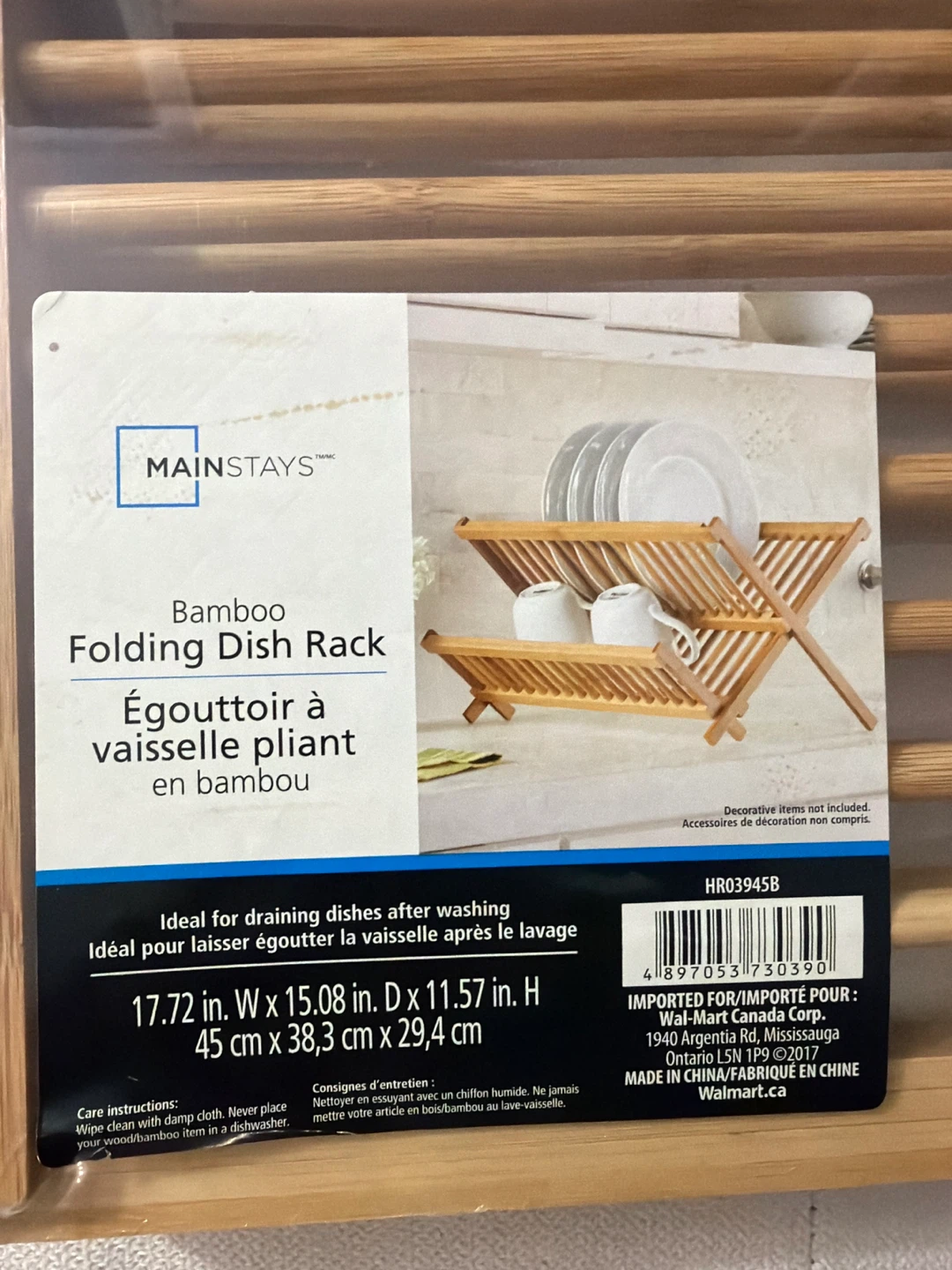 Bamboo Folding Dish Rack- NEW - photo 4