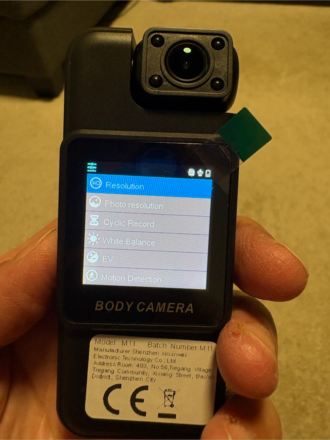 M11 1080P HD Body Camera - photo 2