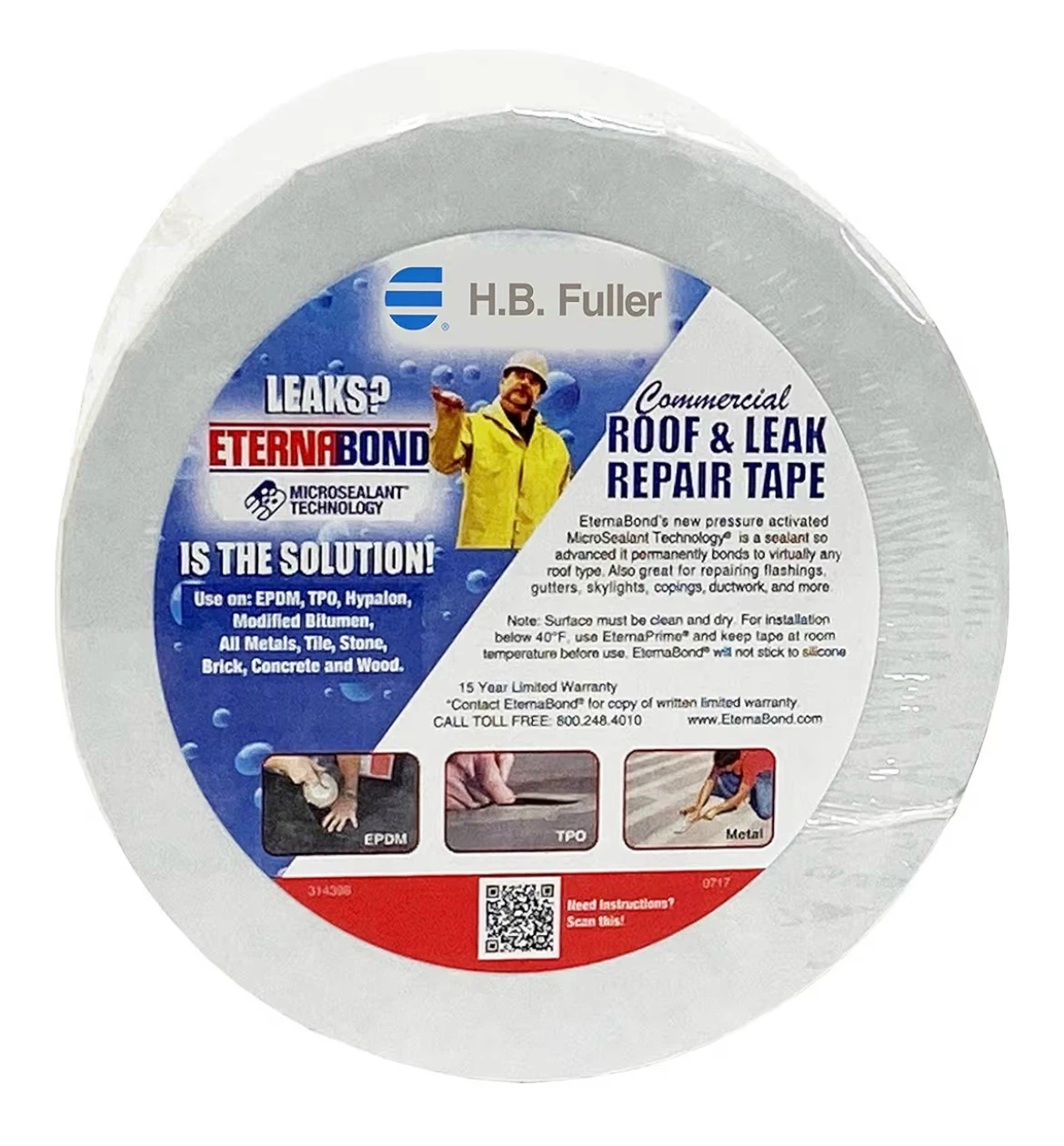 EternaBond RoofSeal White 4" x 50' Commercial