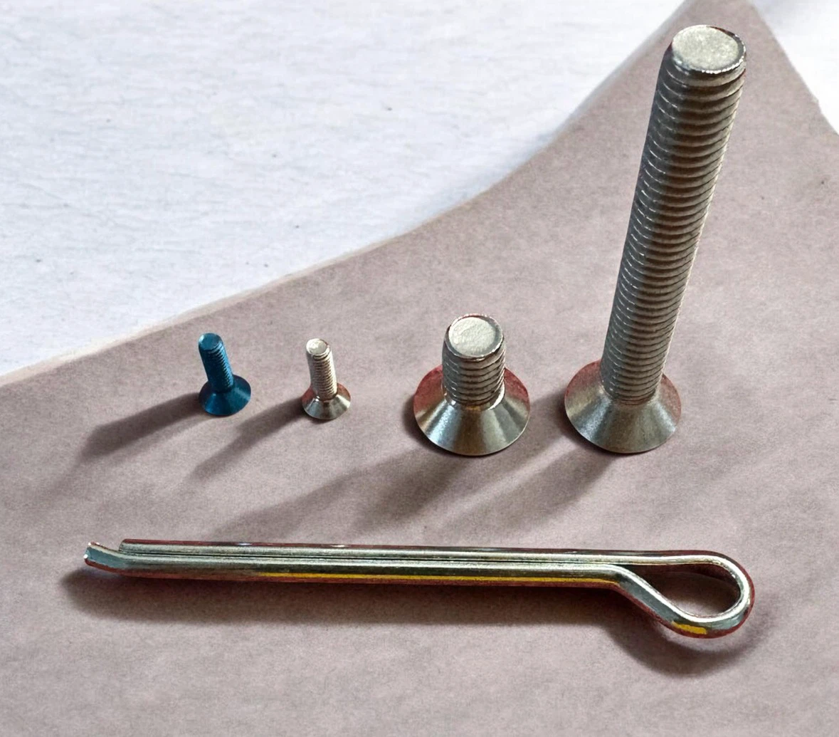 Assorted Bolts, Nuts, and Pins