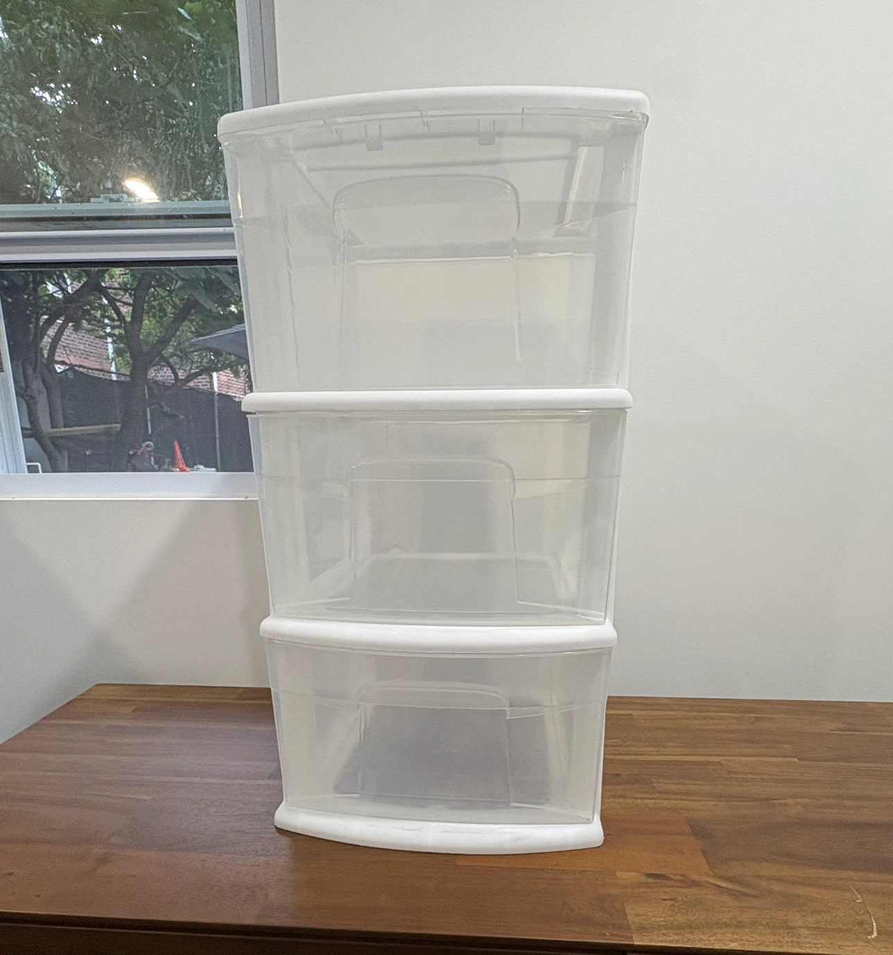 Clear 3-Drawer Storage Unit