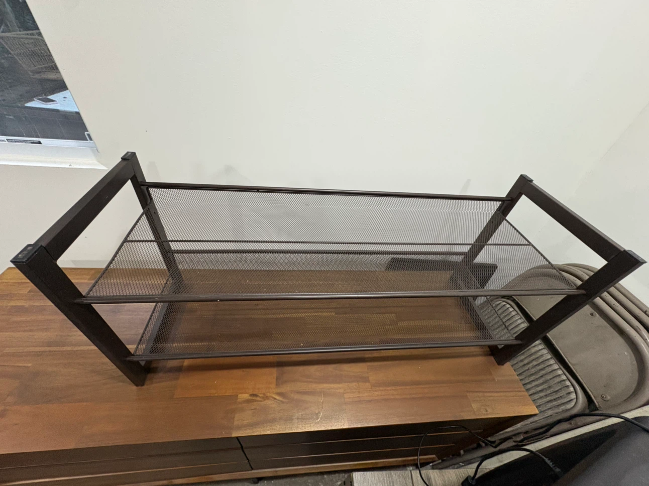 2-Tier Mesh Shoe Rack