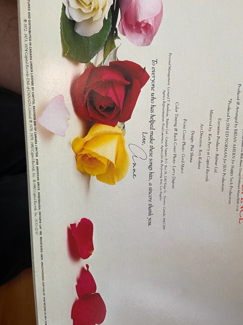 Anne Murray Greatest Hits Vinyl Record - photo 3