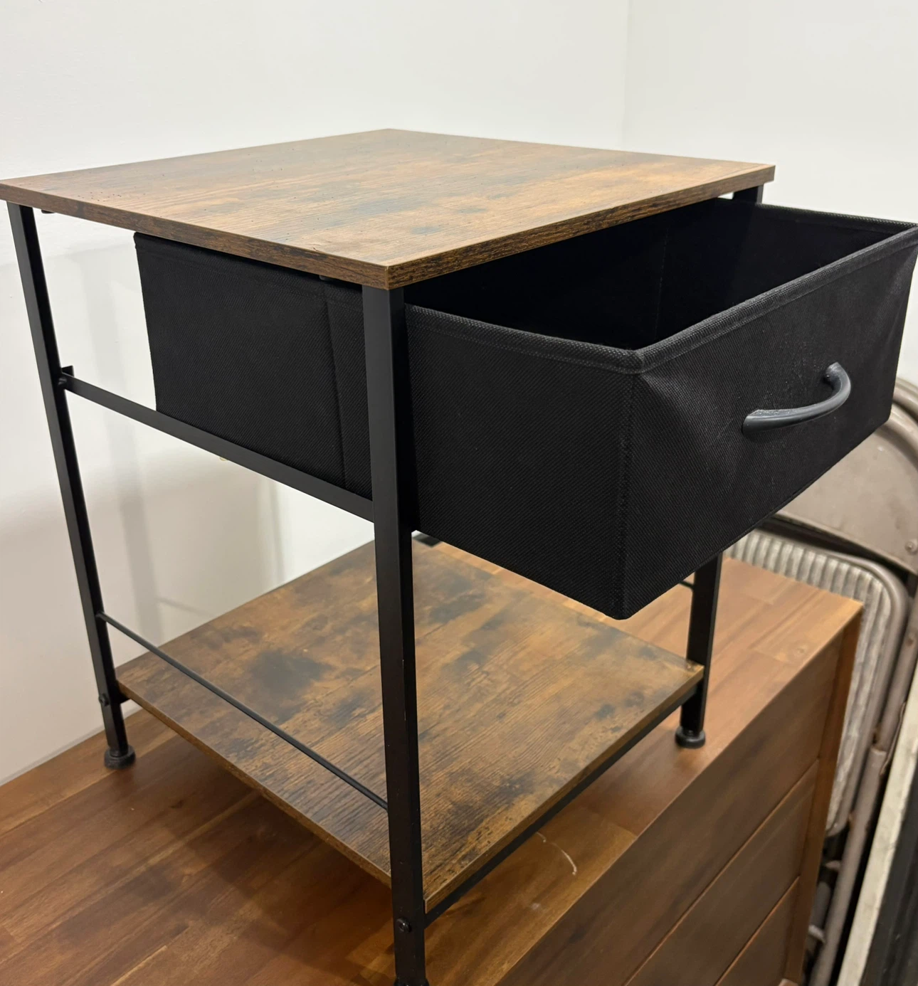 Nightstand with Fabric Drawer - photo 2