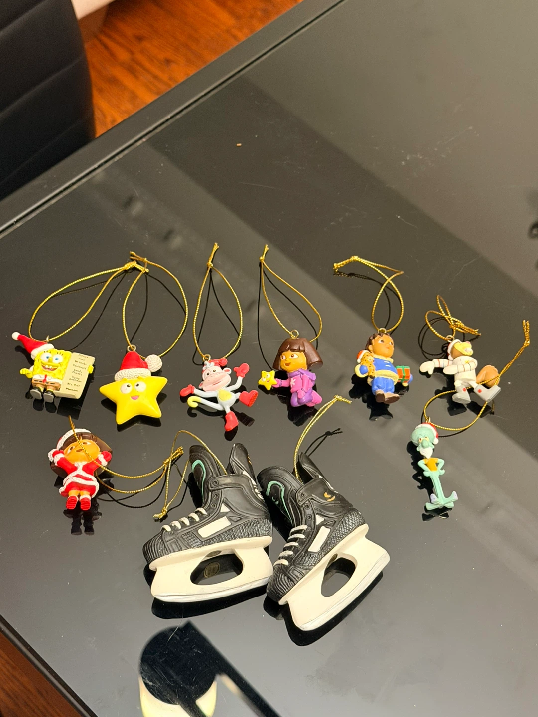 Nickelodeon Christmas Ornaments and Hockey Skate
