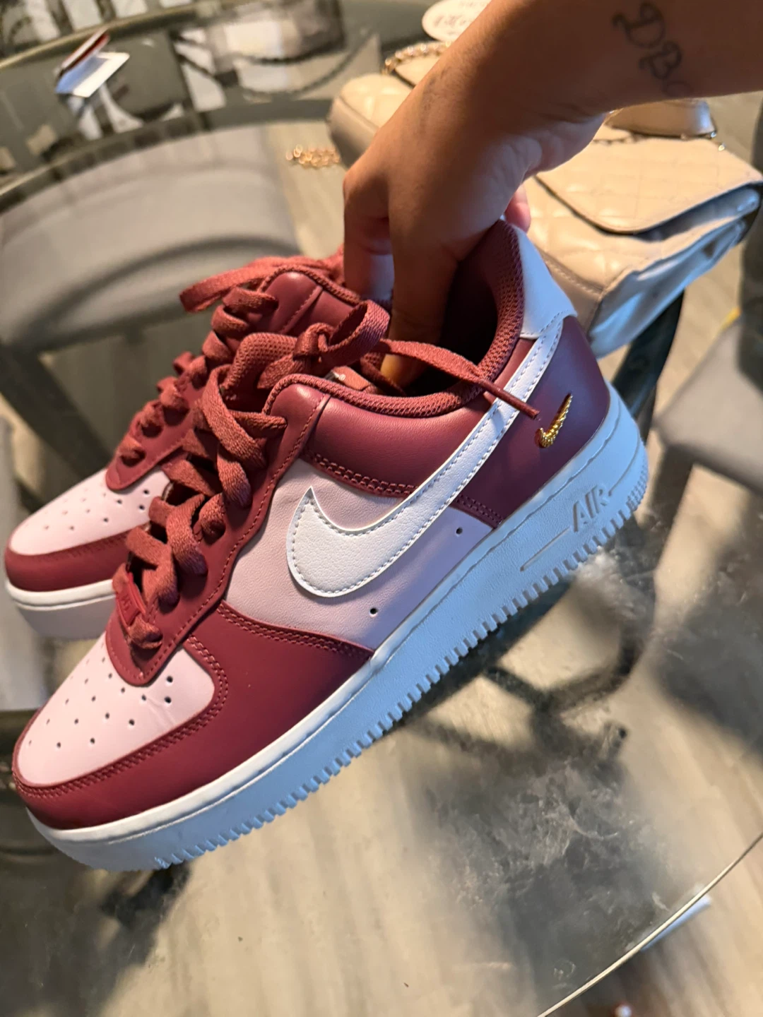 Nike Air Force 1 Low - Burgundy & Pink