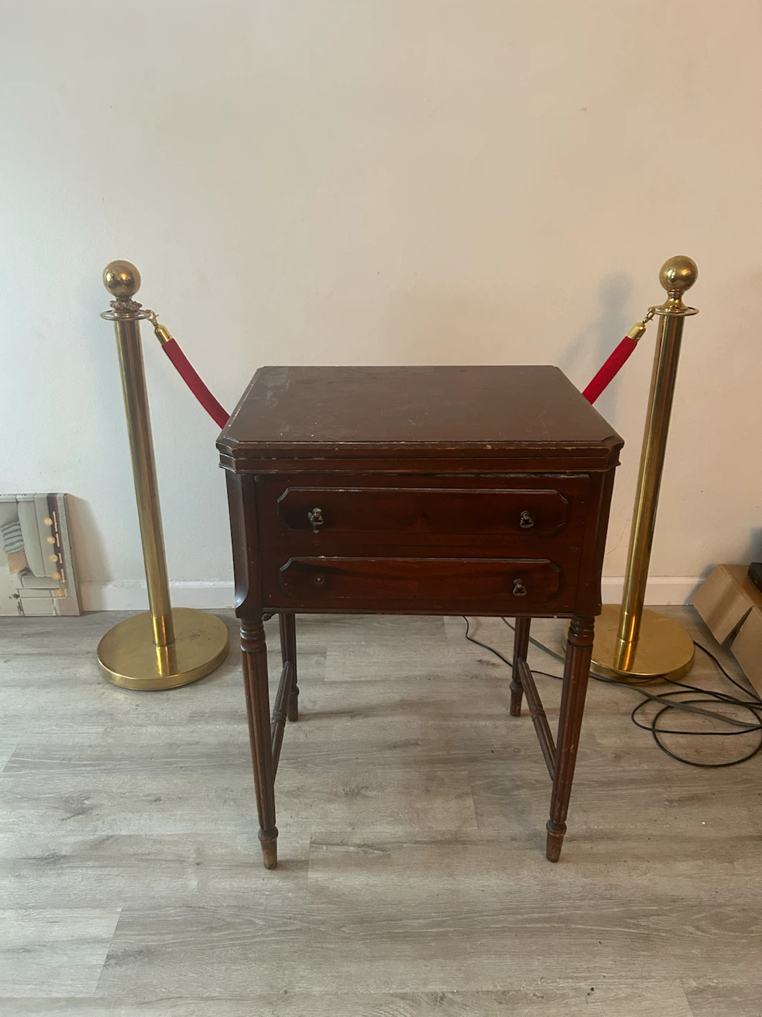 Vintage Sewing Machine Cabinet Table