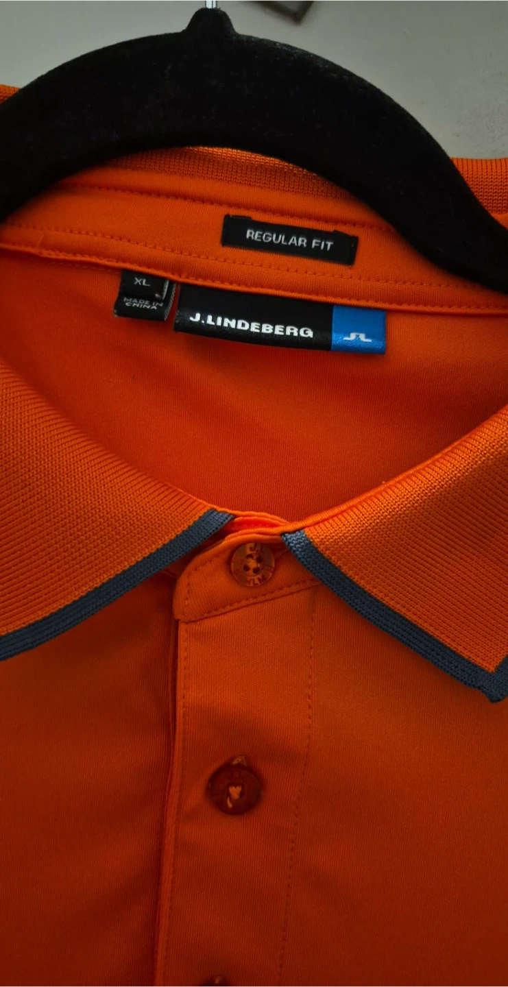 J. Lindeberg Golf Polo Shirt XL Orange - photo 2