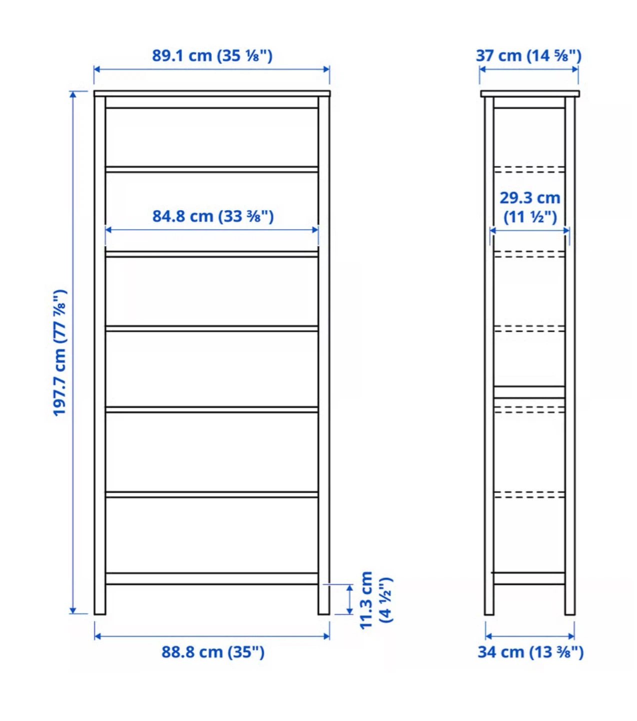 IKEA Hemnes Black-Brown Bookcase - photo 2