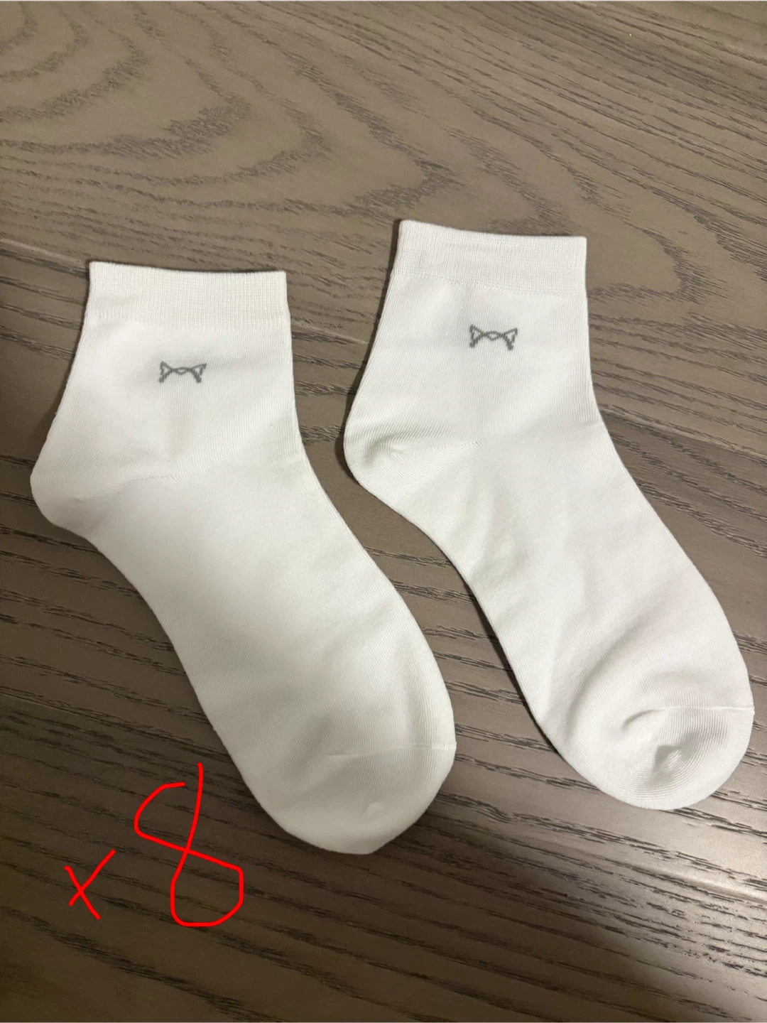 White Crew Socks with Bow Detail (Set of 20) - photo 2