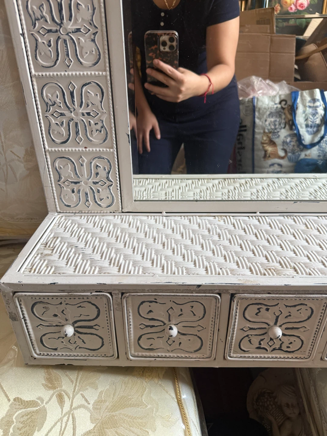 Decorative Wall Mirror with Drawer Storage - photo 5