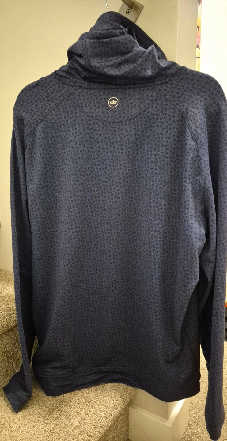 Peter Millar Navy Patterned Hoodie - Size L - photo 3