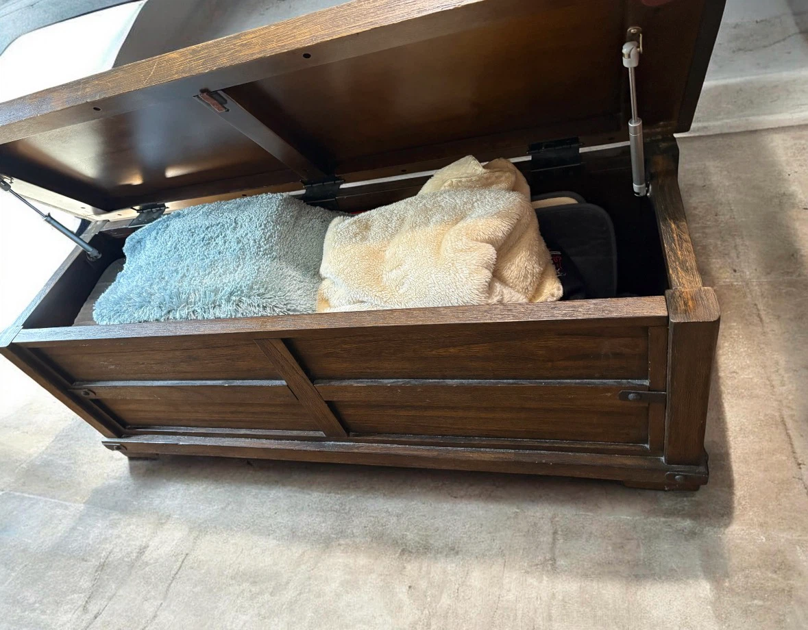 Rustic Solid Wood Storage Trunk