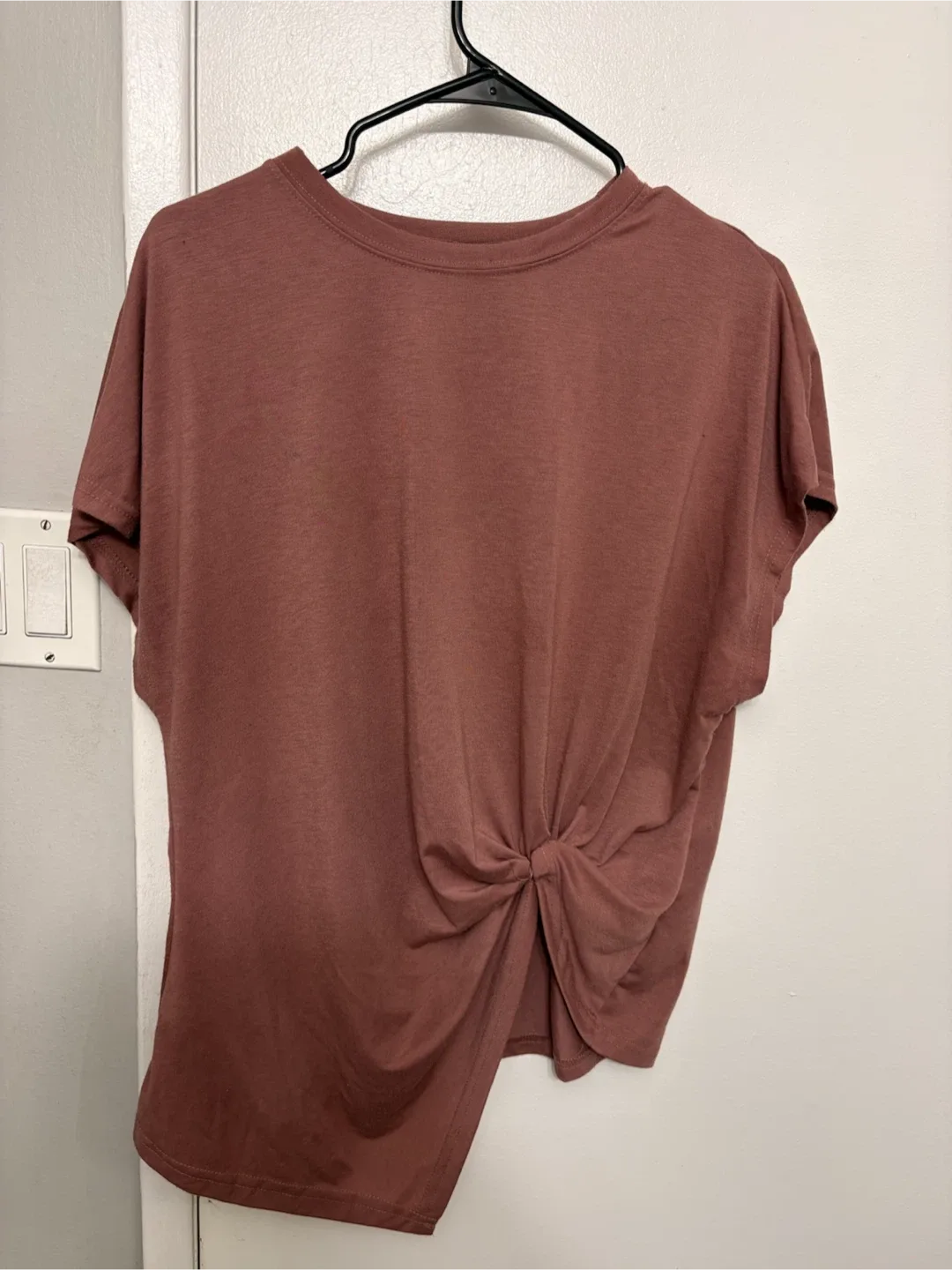 Twisted Hem T-Shirts - Teal & Dusty rose - photo 2