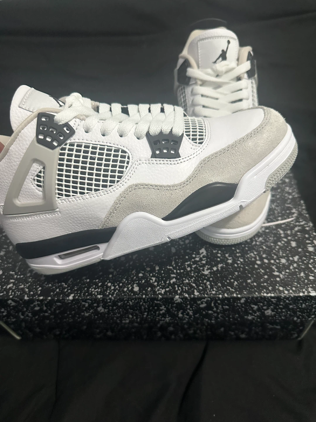 Air Jordan 4 Retro 'White & Black' Men's Shoes - photo 2