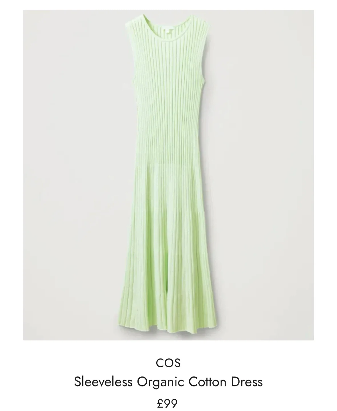 COS Sleeveless Ribbed Midi Dress