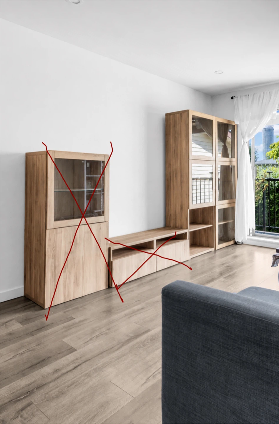 IKEA BESTÅ Display Cabinet with Glass Doors - photo 3