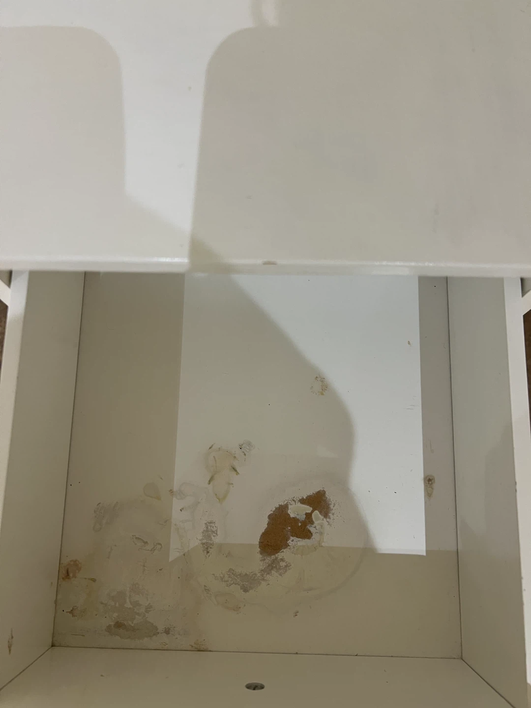 White Accent Cabinet with Drawer and Glass Door - photo 4