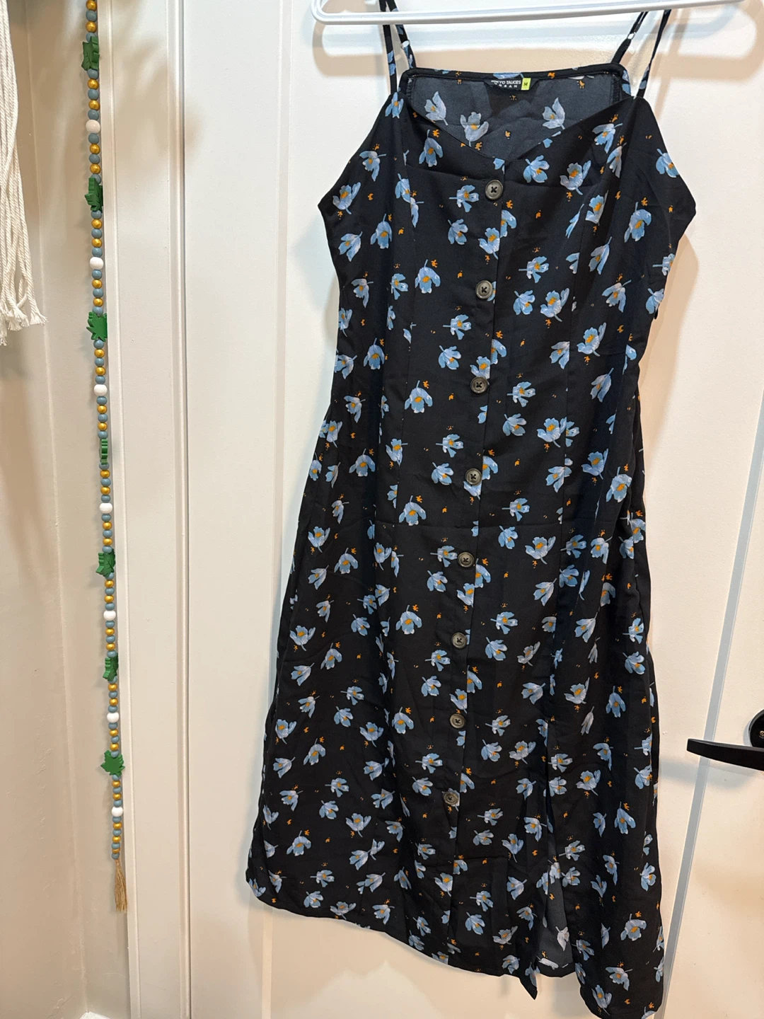 Black Floral Midi Dress