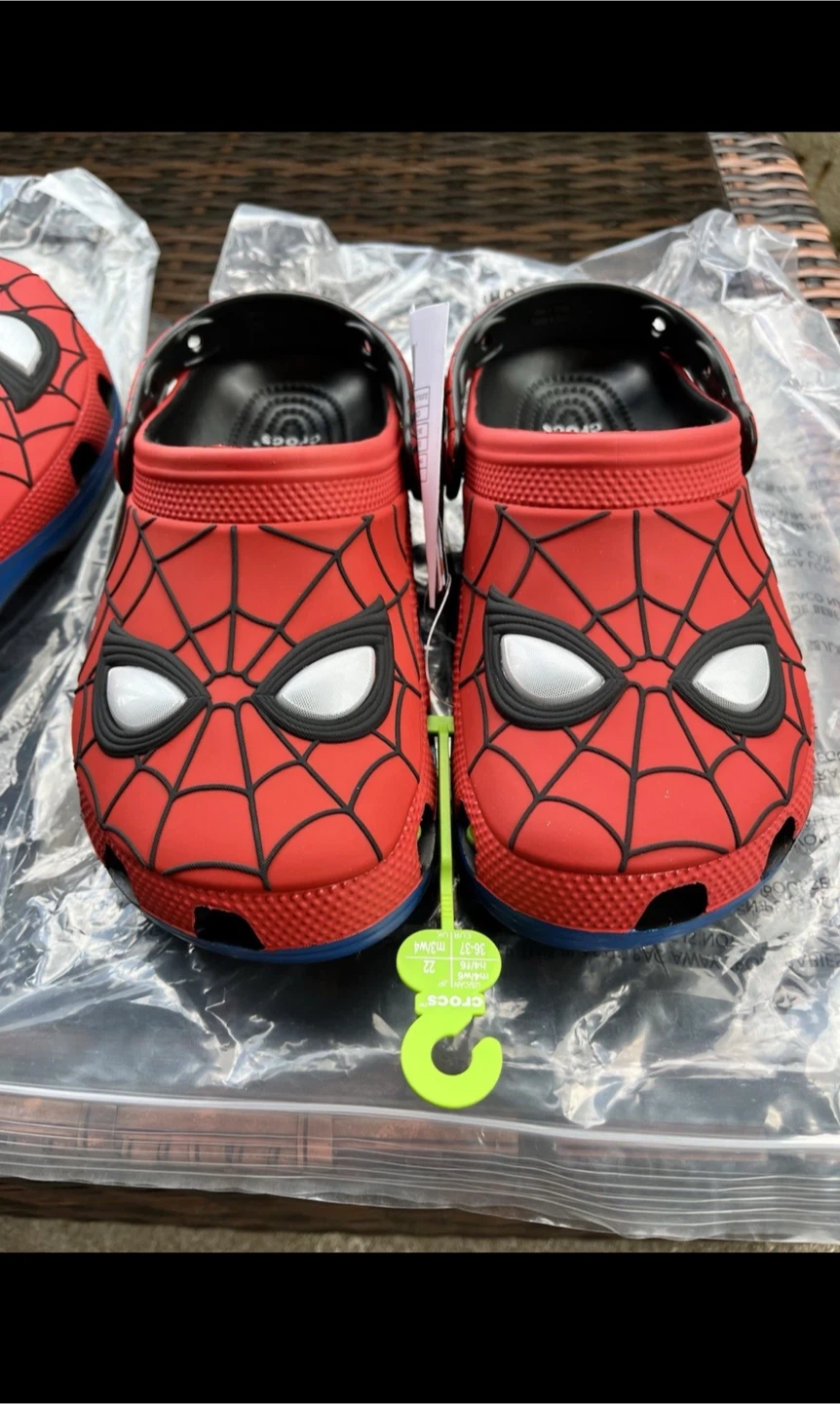Crocs Spiderman Clog Shoes Men Size 4,5,6,7,8