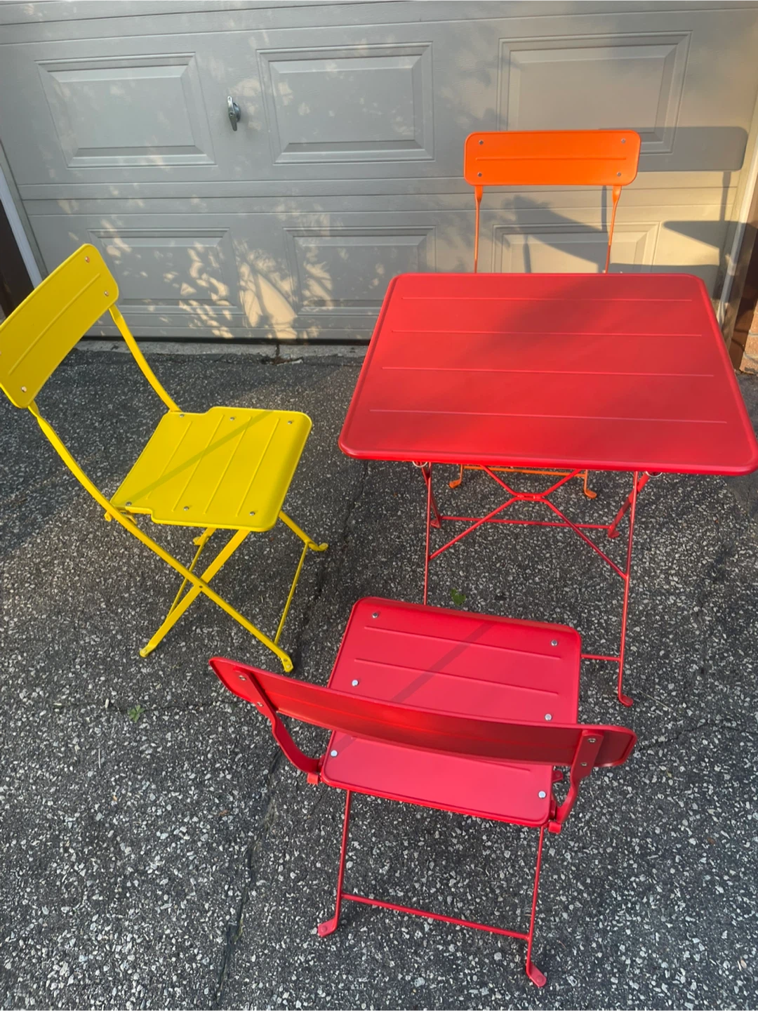 ikea metal Table, 3 chairs & delivery - photo 2