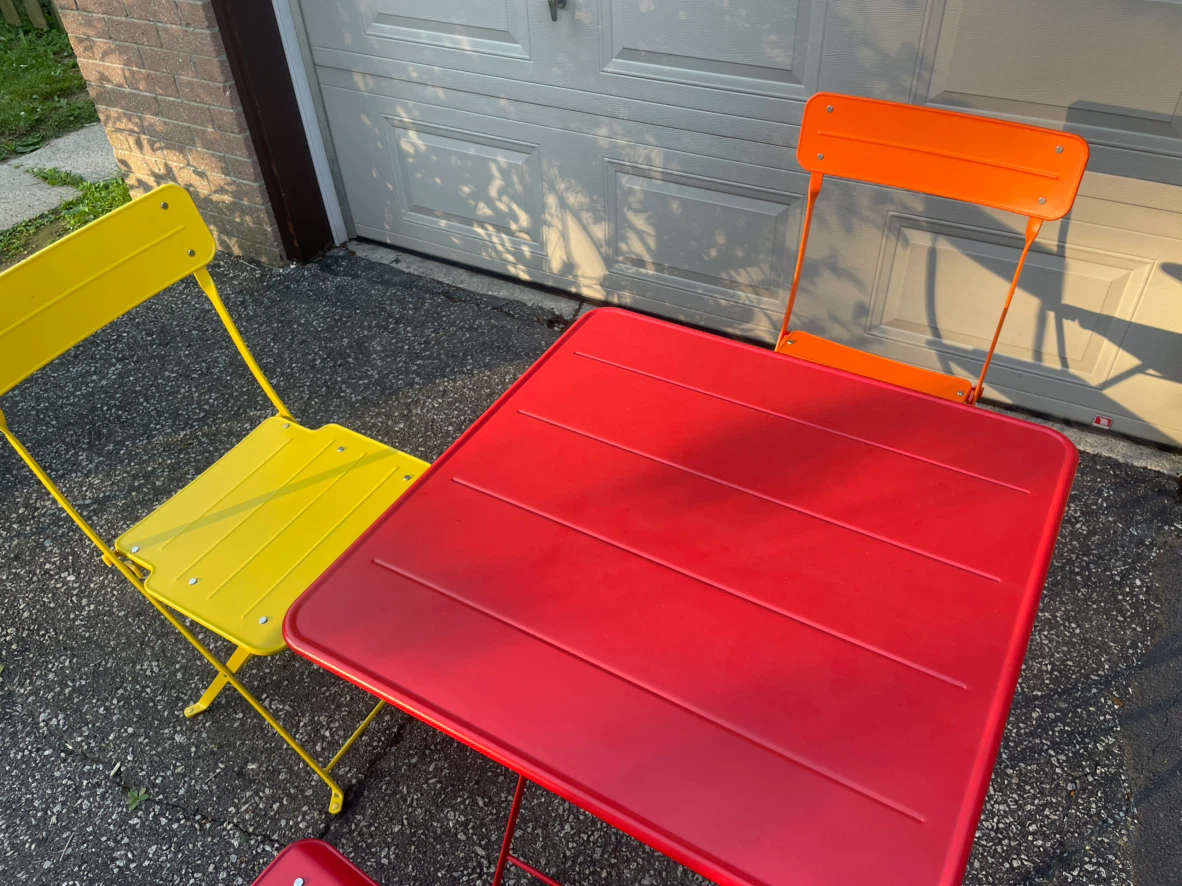 ikea metal Table, 3 chairs & delivery - photo 4