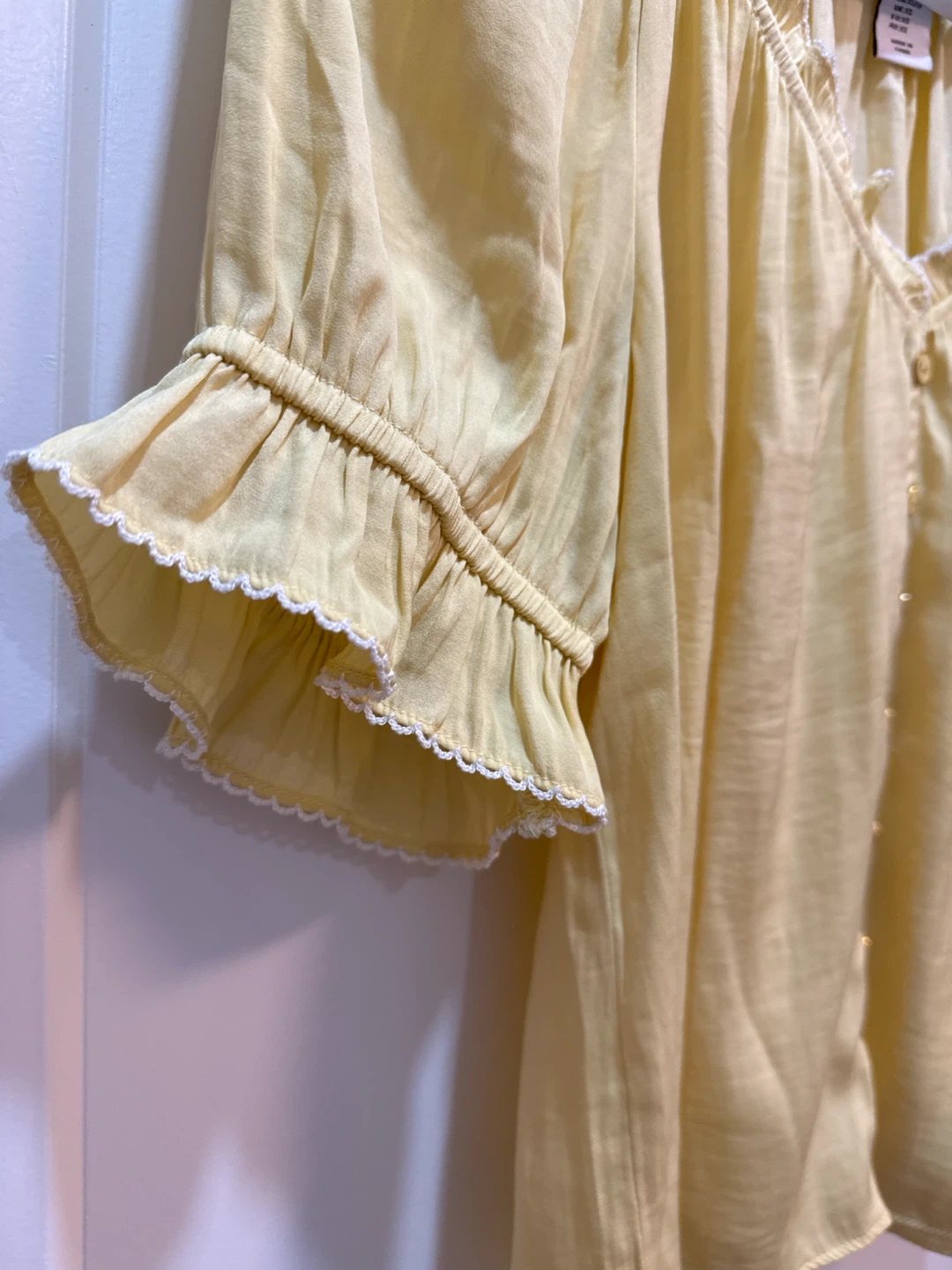 Yellow Blouse with Ruffled Sleeves - photo 2