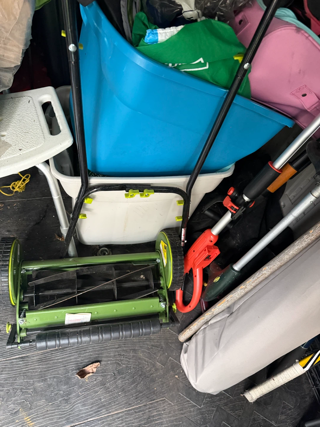 Green Push Reel Lawn Mower