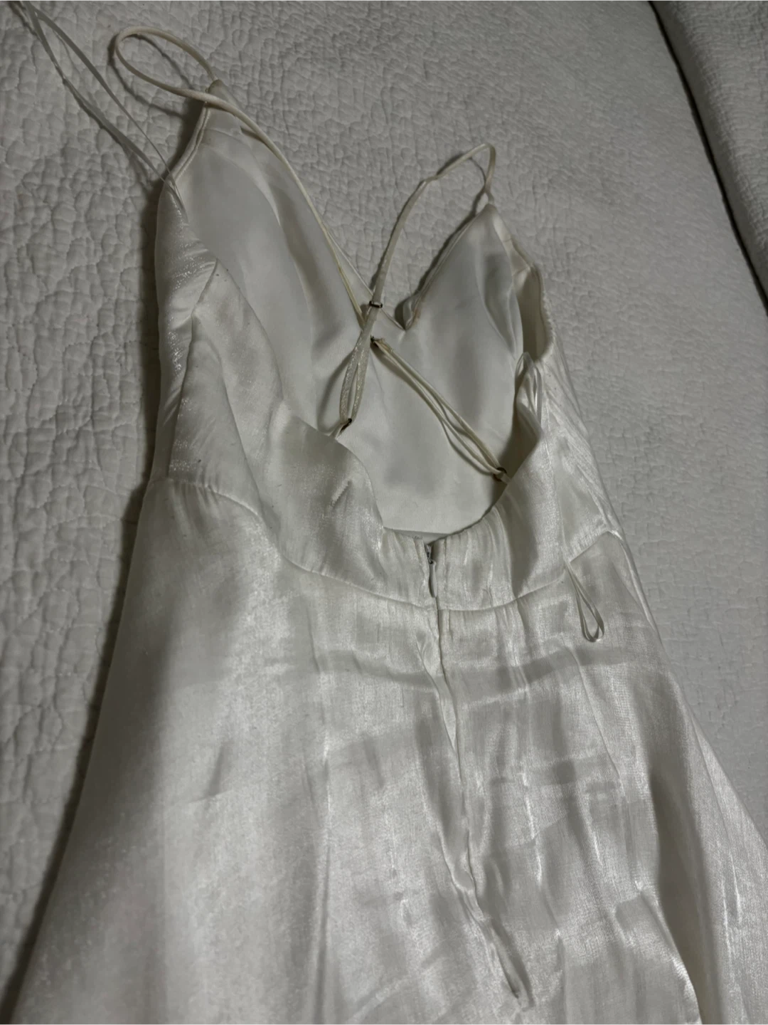 White Strappy Mini Dress - photo 2