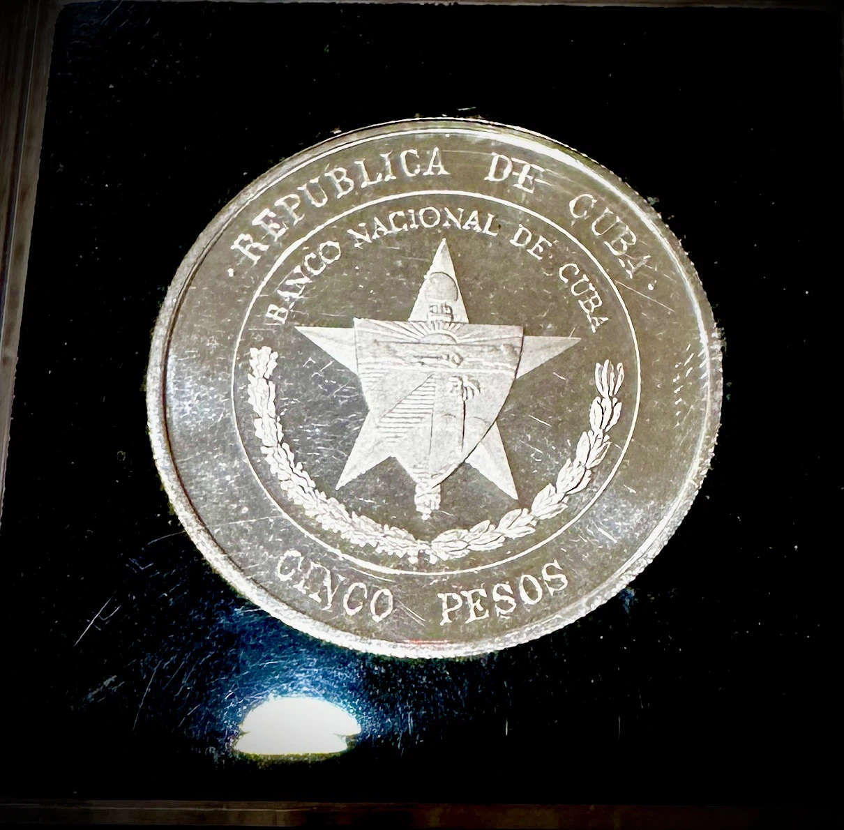 Rare Silver 1975 Cuba Coin