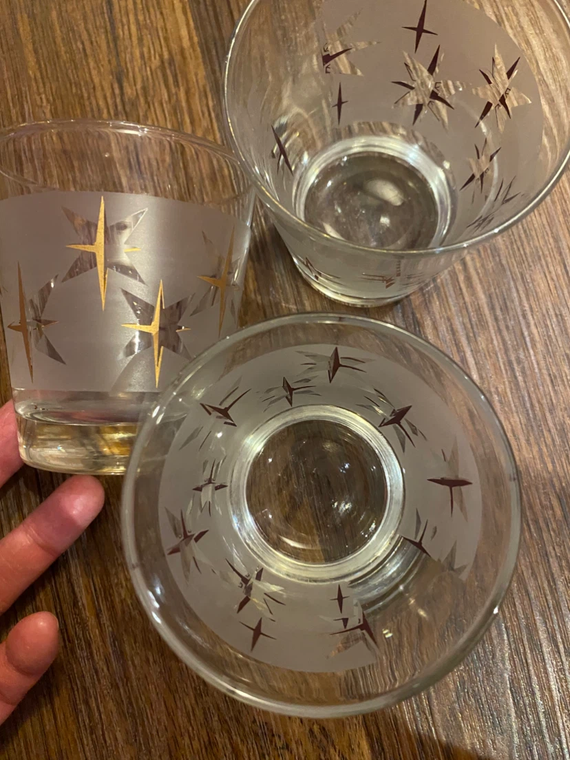 Set of 3 Frosted Star Glasses - photo 2