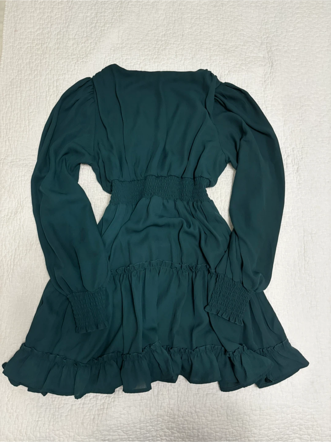 Emerald Green Ruffle Tiered Dress - photo 2