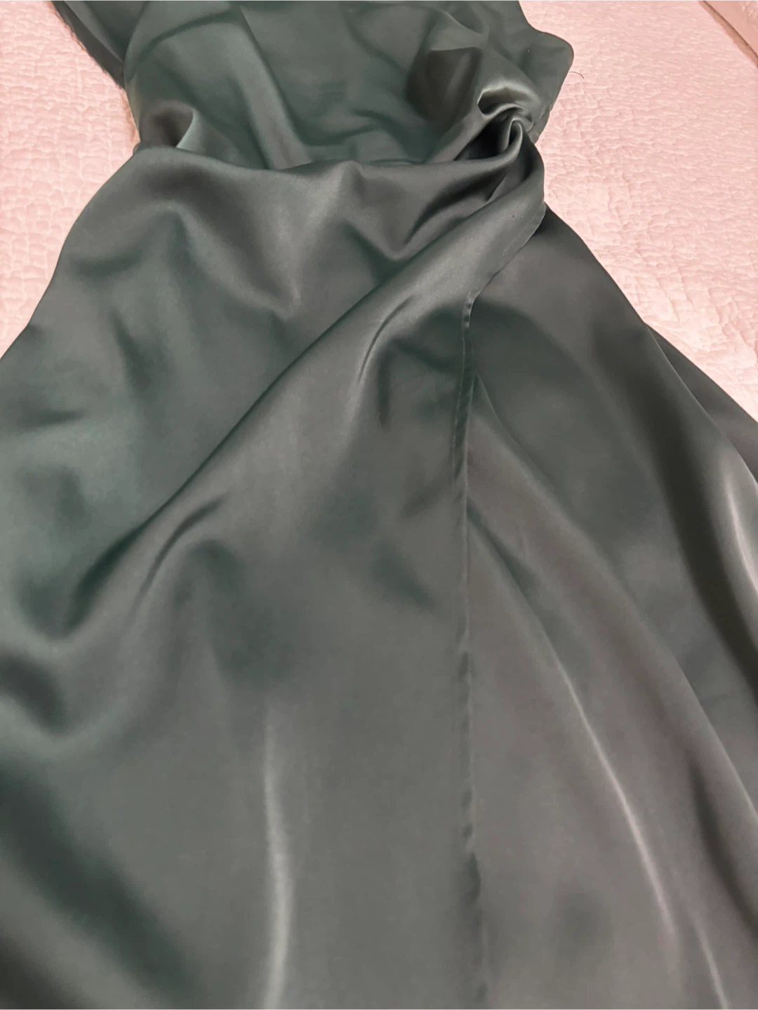 Luxury Emerald Green Satin Slip Dress - photo 3