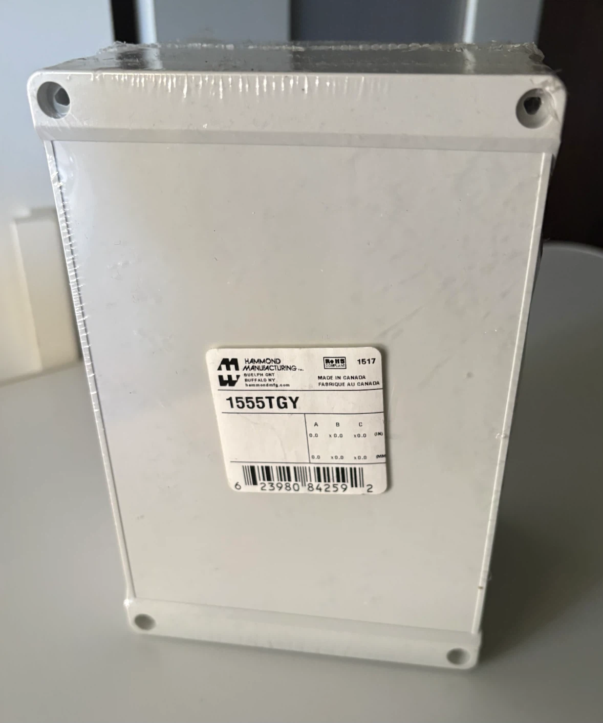 Hammond Manufacturing 1555TGY ABS Enclosure Box