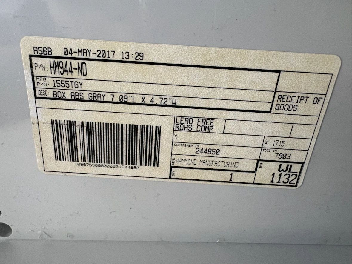 Hammond Manufacturing 1555TGY ABS Enclosure Box - photo 2