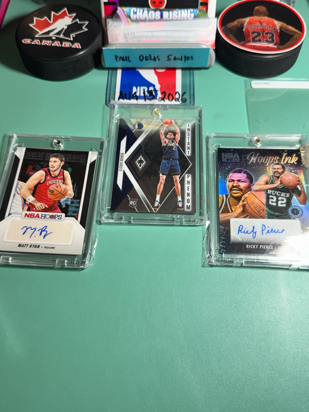 NBA Trading Cards - Matt Ryan, Ricky Pierce, Dereck Lively II