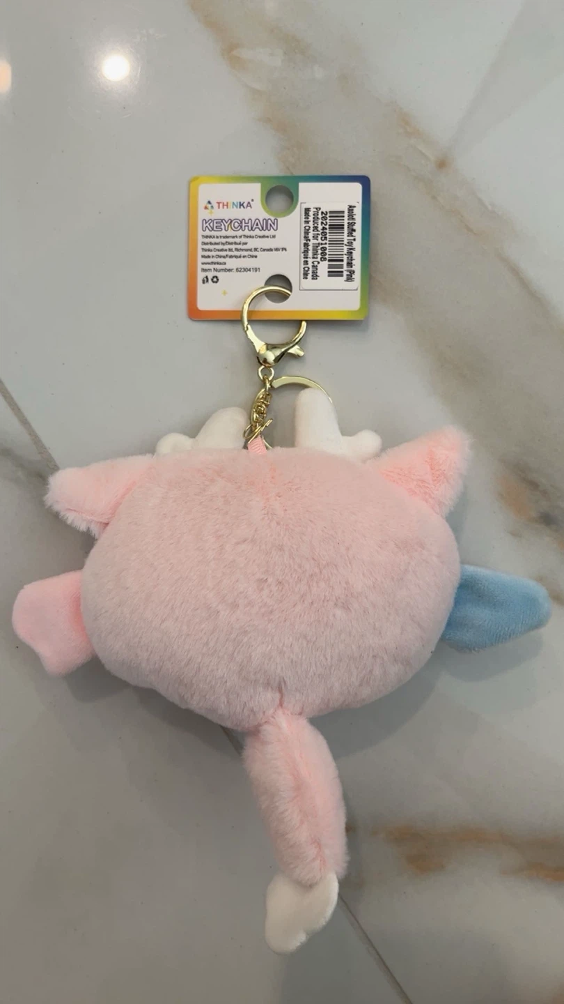 Cute Pink Axolotl Plush Keychain 🩷 - photo 2