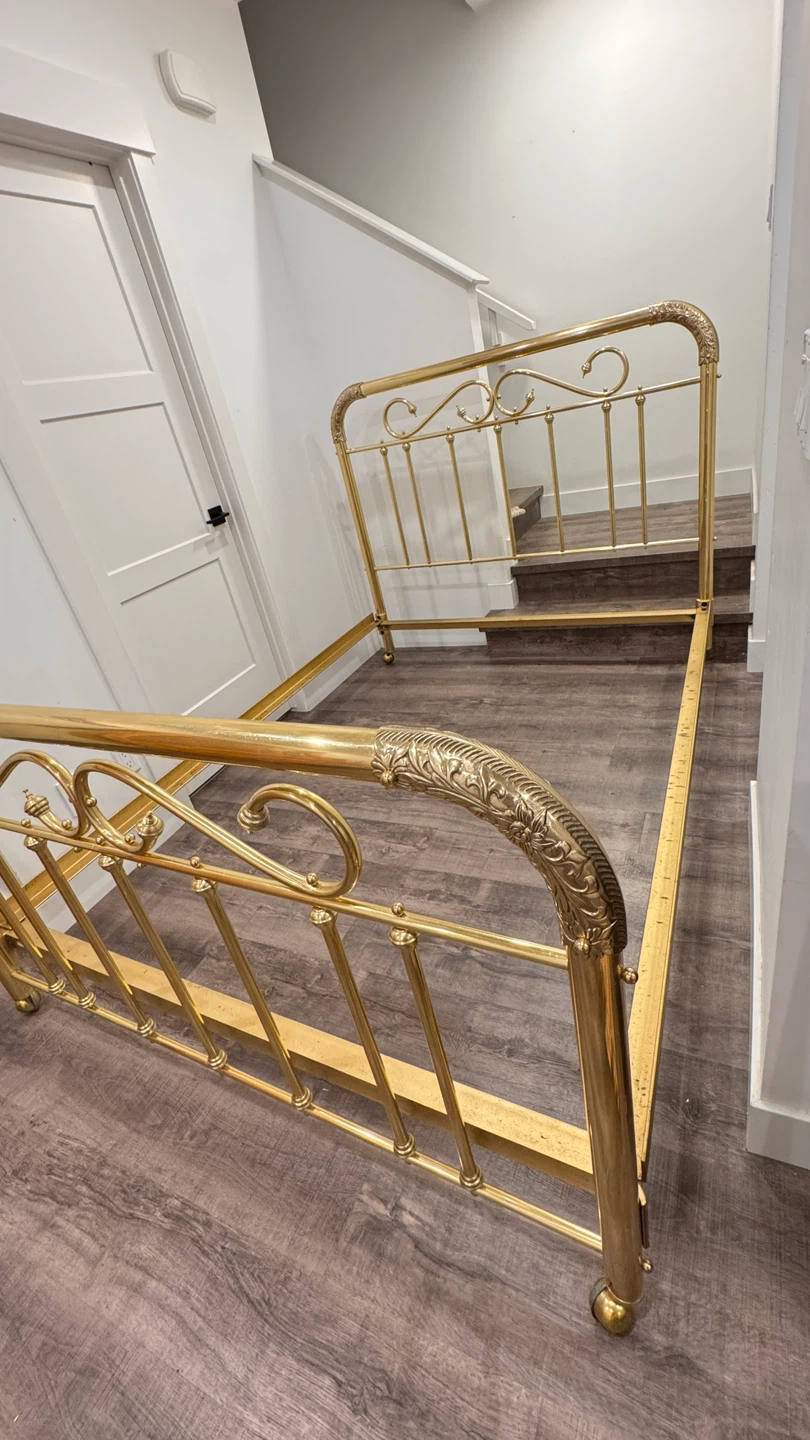 Vintage Brass Queen bed frame