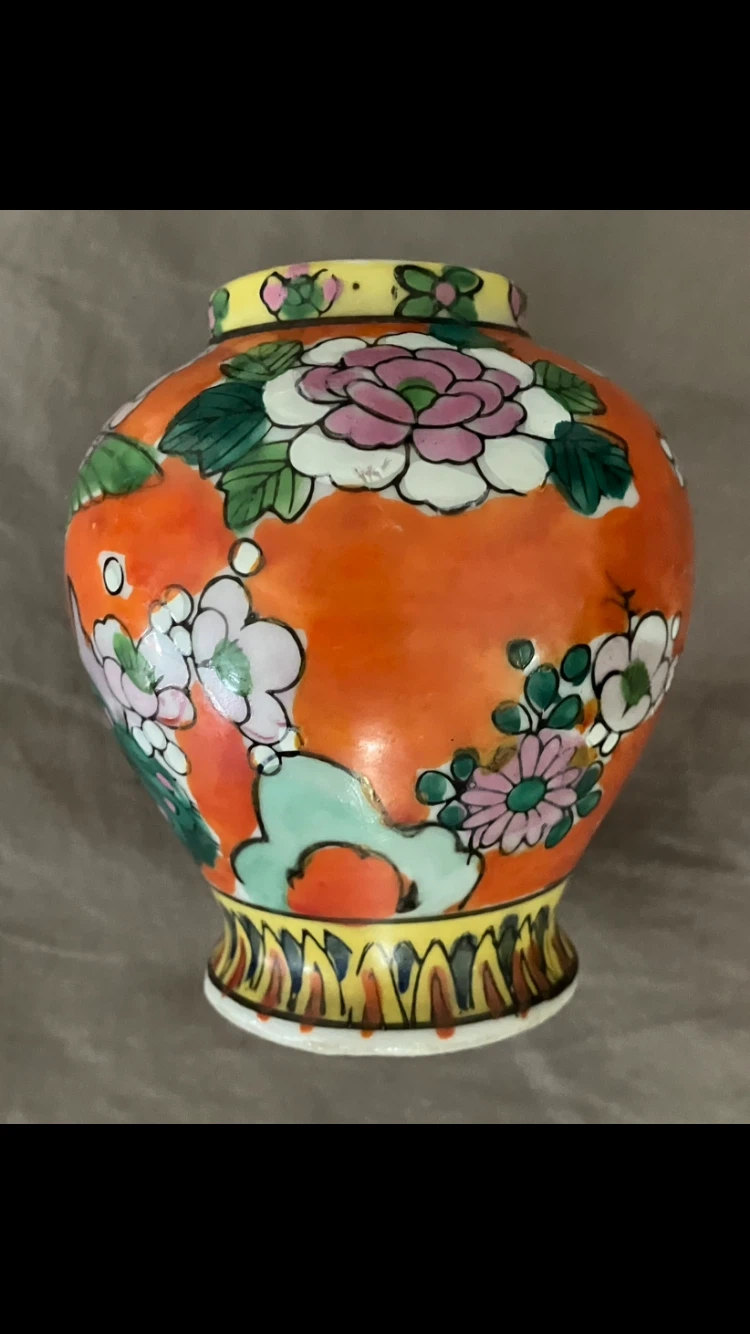 Small Ceramic Vase Peacock and Flower Design 🇯🇵🏺🧡🦚🕊️🌸🦜🪽🐦‍🔥 - photo 4