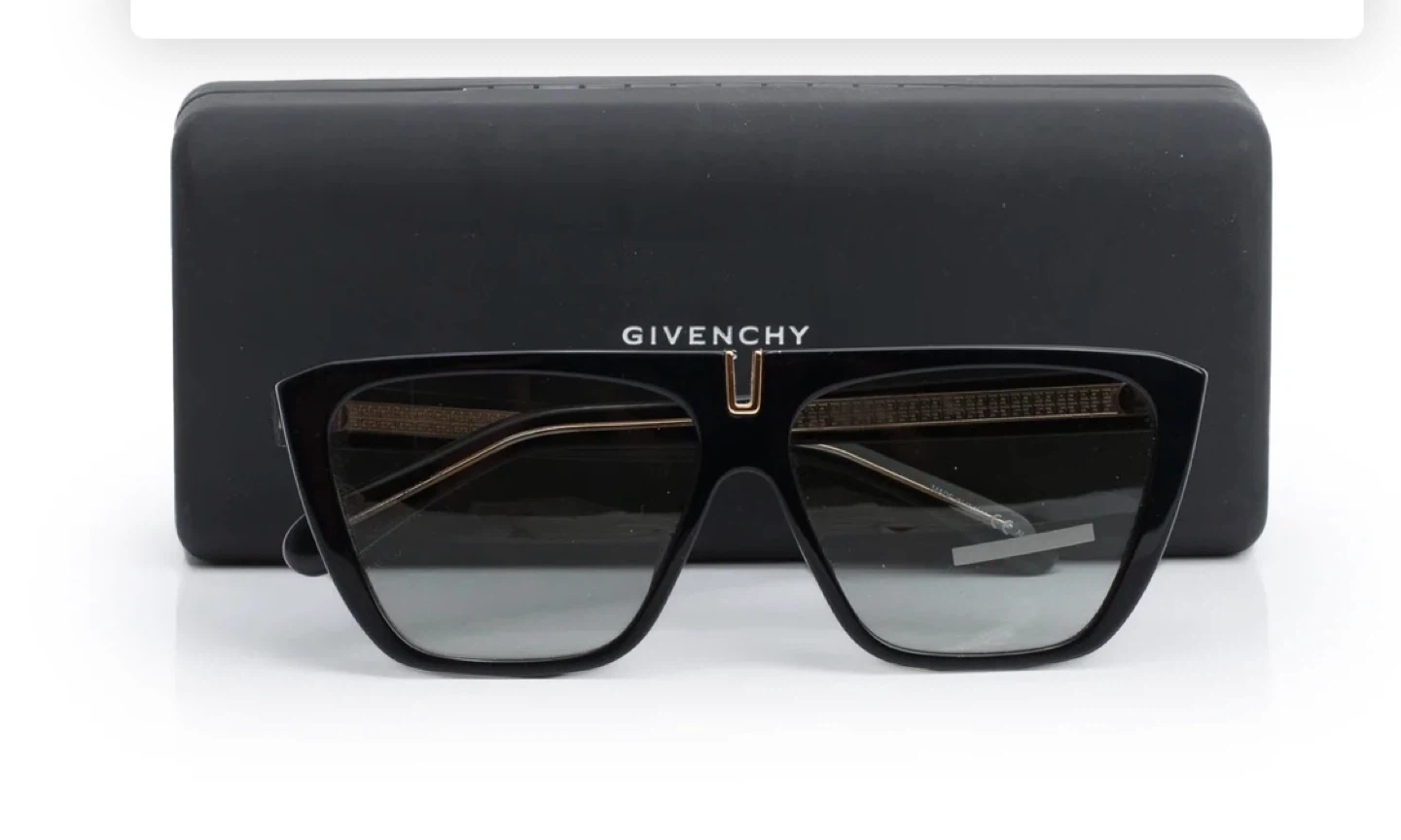 GIVENCHY GV7109/S Black Acetate Square Sunglasses w/ Case