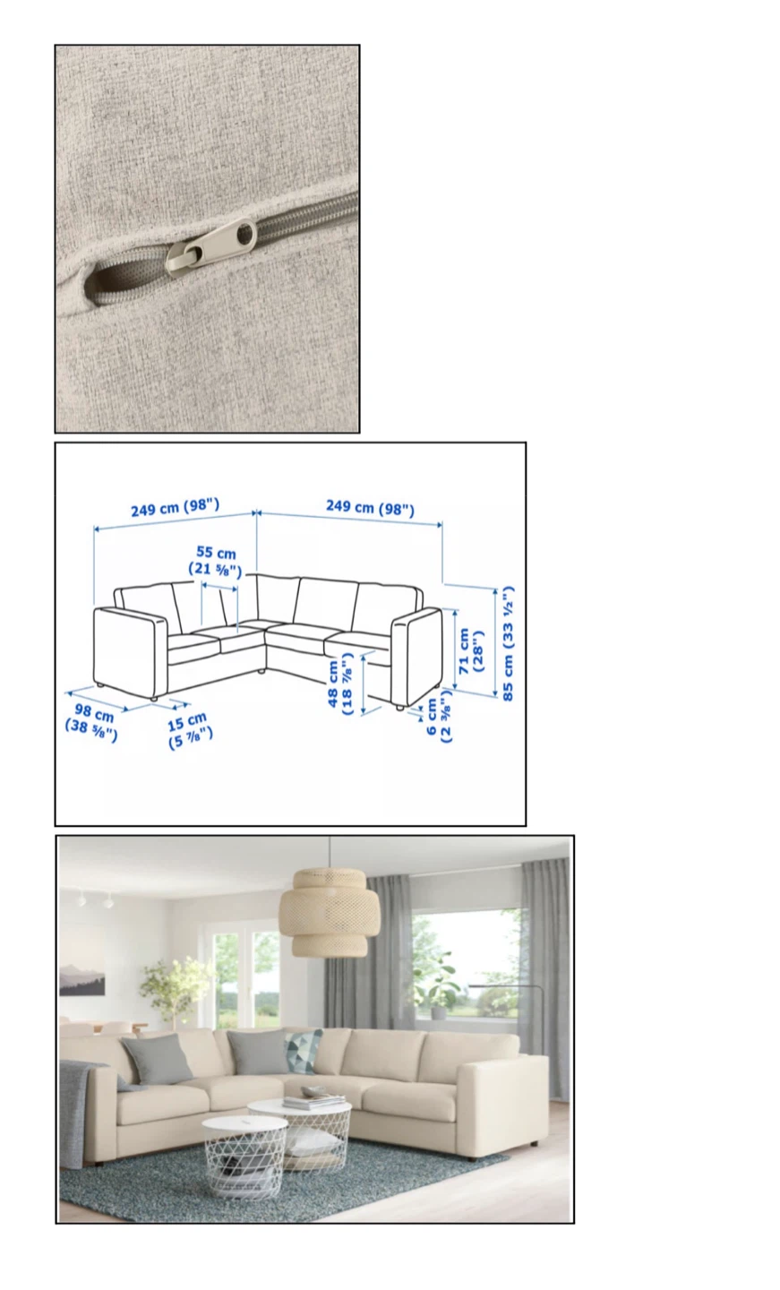 IKEA FINNALA Sectional Sofa - Beige - photo 2