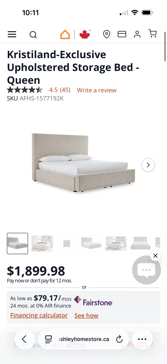 New Storage Bed Queen frame & delivery