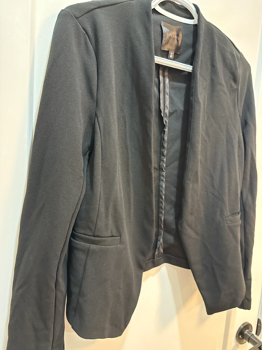 Dynamite Black Open-Front Blazer - photo 2