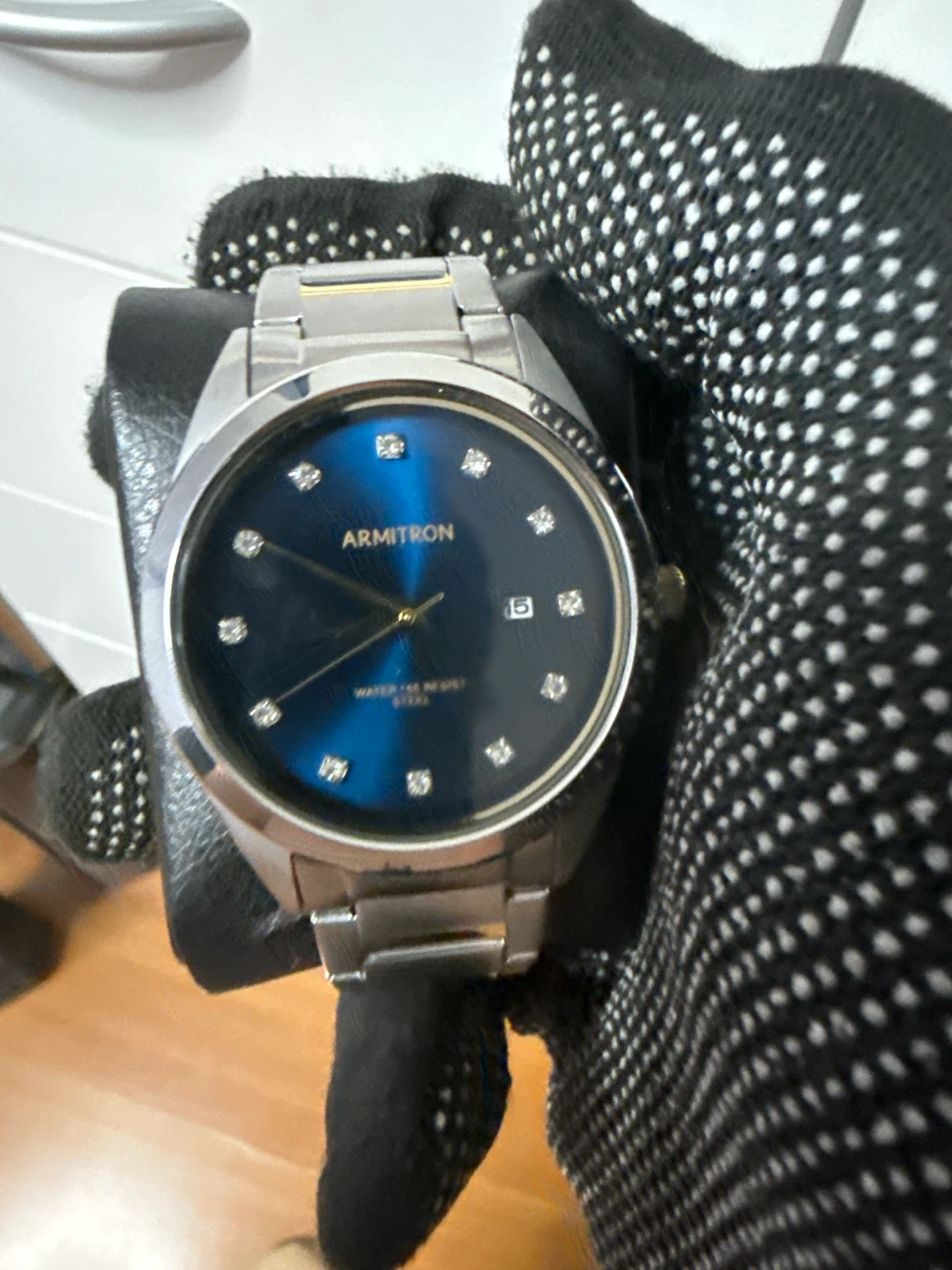 Armitron Women's Blue Dial Watch with Crystal Accents