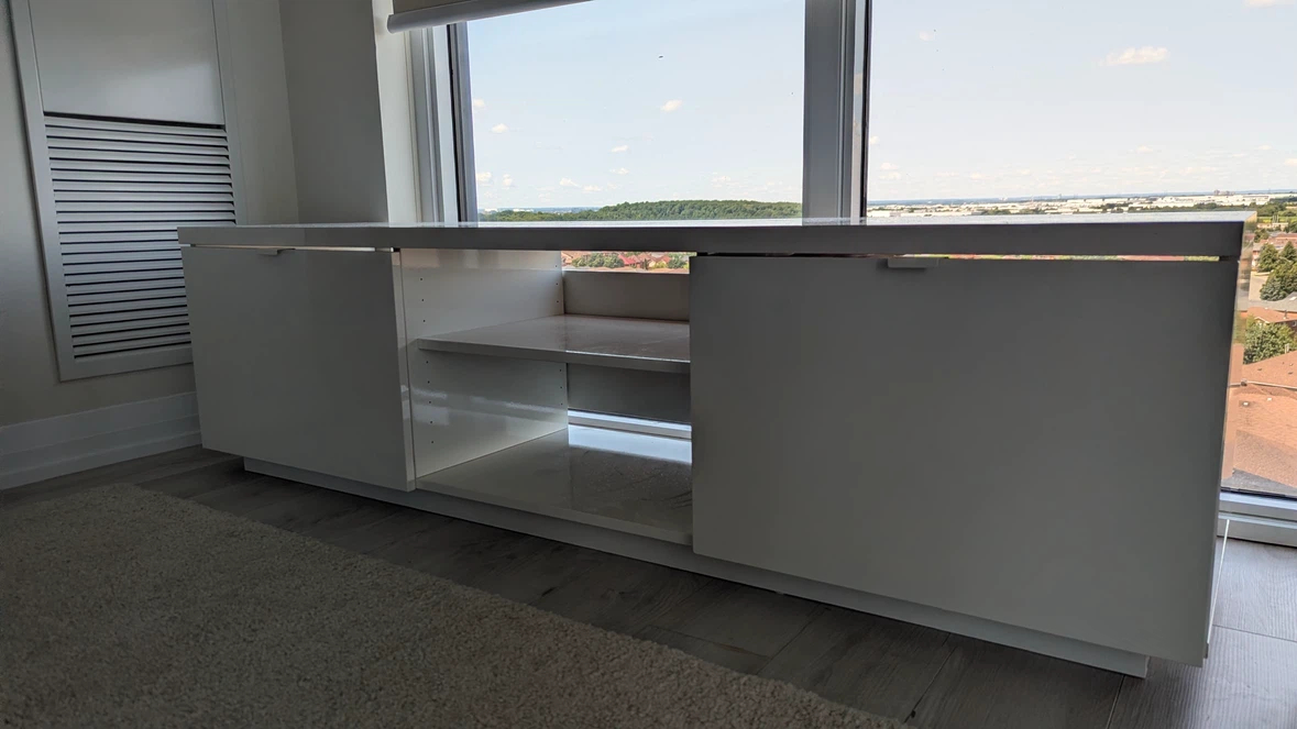 IKEA BYAS TV unit- High Gloss White