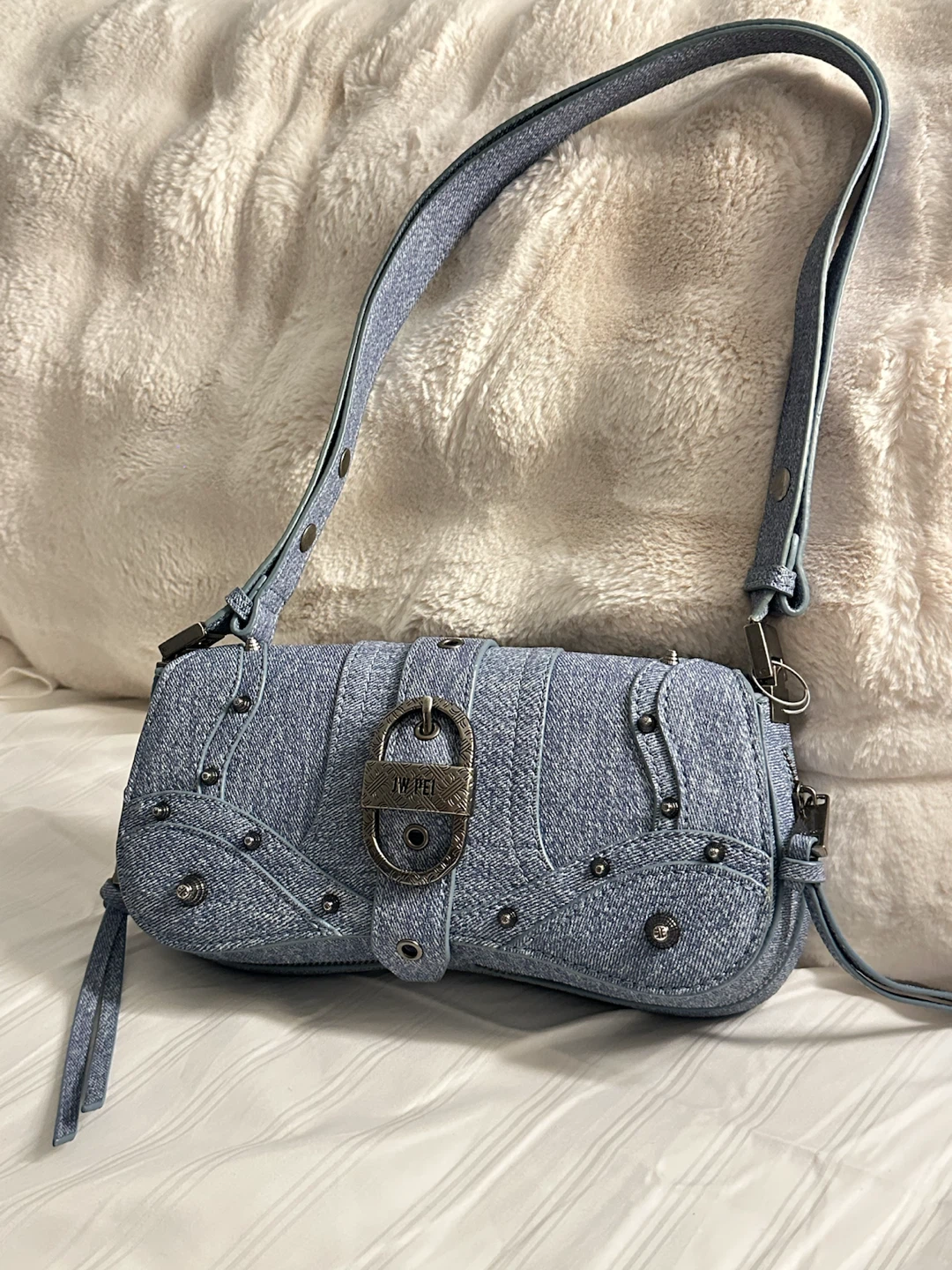 JW Pei denim shoulder bag
