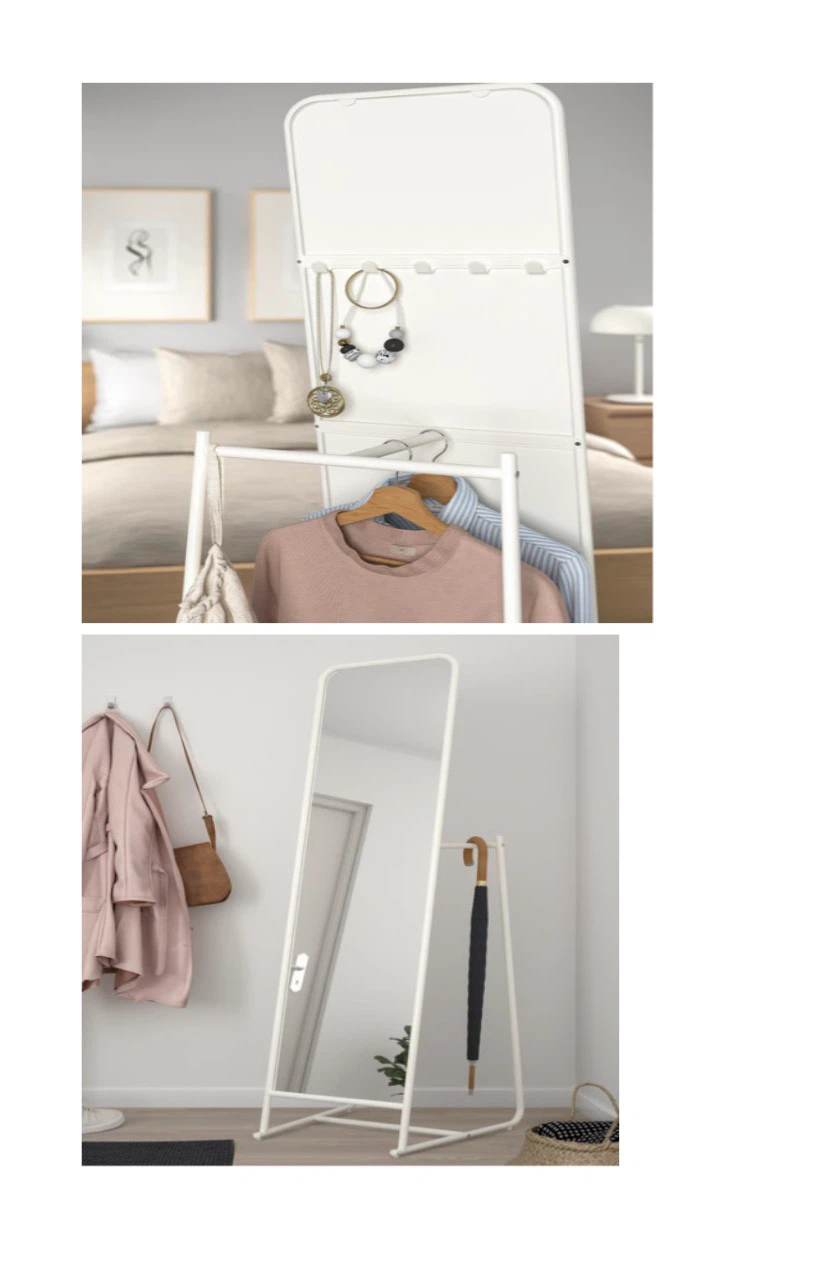 IKEA Mirror with Clothes Rack
